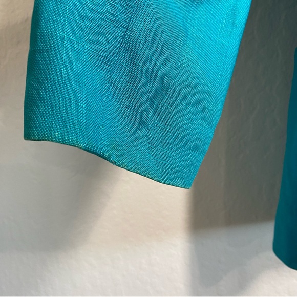 Samantha Scott Vintage Women’s 10 Long Linen Single button blazer Jacket Coat - Picture 10 of 10